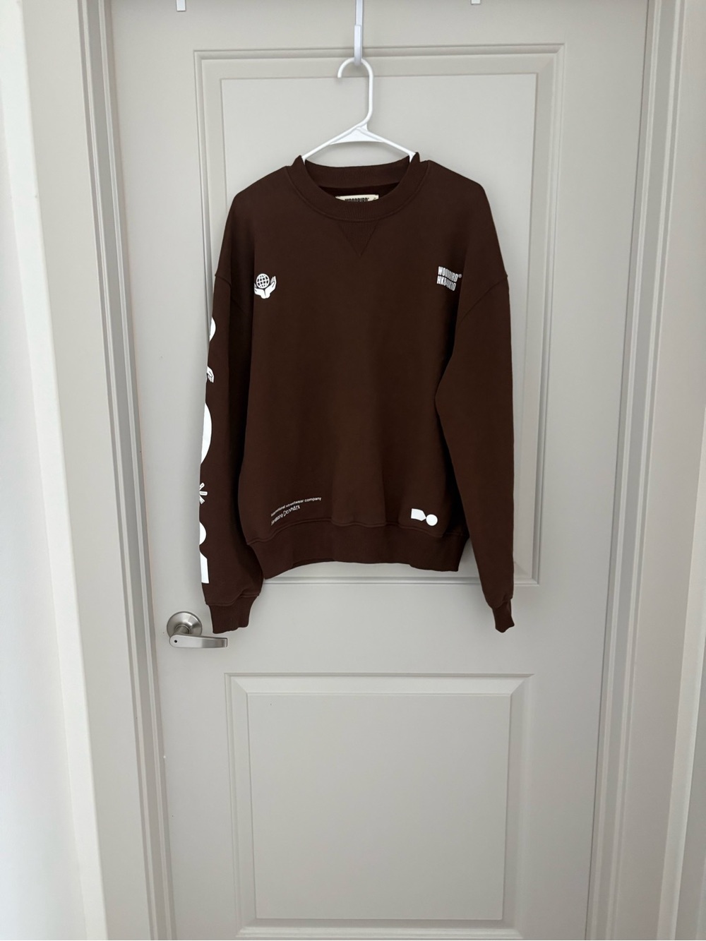 Woodbird Brown Graphic Crewneck Sweatshirt Men’s EUR S / US Small Oversized